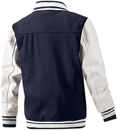 Jaqueta de couro ADSSDQ para homens, plus size size camiseta de moletom de manga longa de manga longa de queda