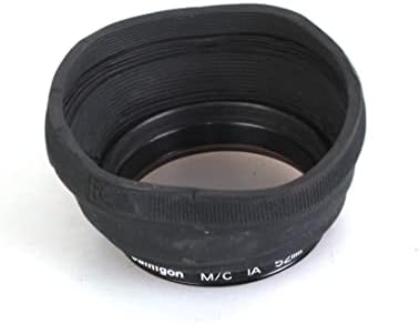 Hood de lente de borracha de 52 mm com filtro 1A do céu
