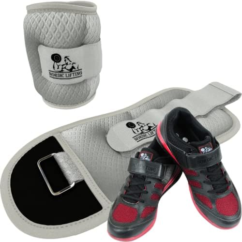 Pacote de pulso no tornozelo 3lb com sapatos Venja Tamanho 11.5 - Vermelho preto