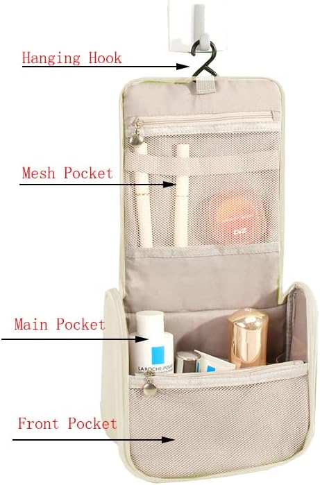 Bolsa de higiene pessoal grande para mulheres penduradas Bolsa de maquiagem de viagem, Bolsa
