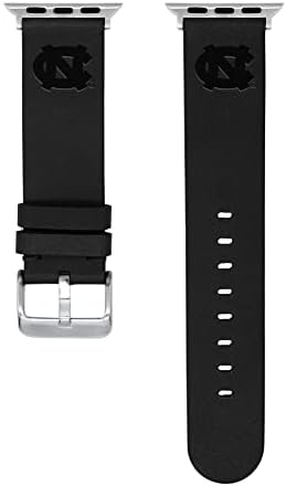 Affinity Bands Carolina do Norte Tar Heels Premium Leather Watch Band compatível com Apple Watch