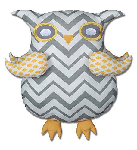 Nightie Night Owl Gray Chevron Chevron Decorative Nursery Woodland Acessório travesseiro