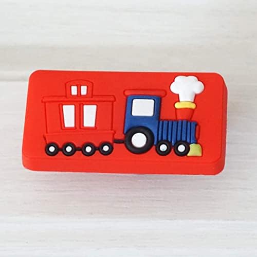 Botões de liga de zinco para crianças colorido gabinete lideles de trem de trem gaveta