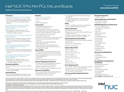 Intel nuc 11 pro nuc11tnhi7 atualização para nuc11tnhi70l mini pc mini desktop dual lan