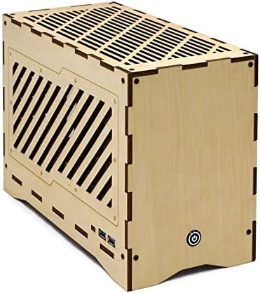 Case de PC ITX Cyberwood, caixas de computador de madeira DIY, fluxo de ar totalmente ventilado, peso leve,