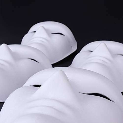 PretyZoom 36 PCS Papel Machhe Face Face Paintable Papel Branco Máscaras Diy Branco Branco
