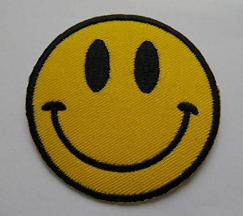 Muitos 6 PCs Novo Smiley Face Retro hippie Fun Smile Costure Ferro em Patch Diy Applique Bordado