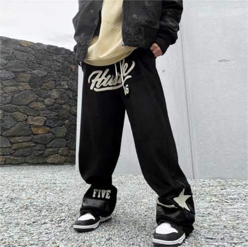 Ponitack y2k estrela gráfica casual solto folga pólica de carga de carga de carga atlética de streetwear vintage