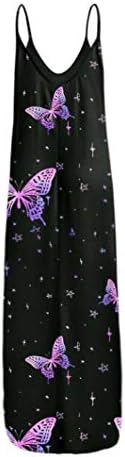 Vestido de verão da cintura para mulheres sexy Butterfly Print Evening Festy Dress Loose O-Gobes