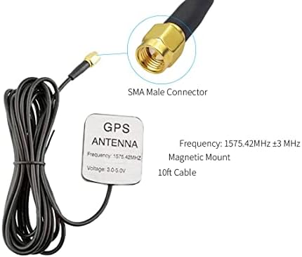 Veículo GPS impermeável Antena ativa 28dB Ganho, 3-5VDC, com SMA Male Connector - 2pack