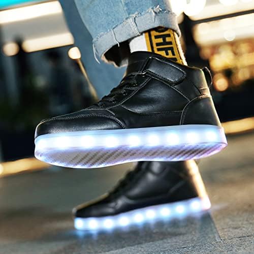 Lakerom Kids Light Up Shoes LED Sneakers Charging Charging Planking Trainers For Boys Girls High