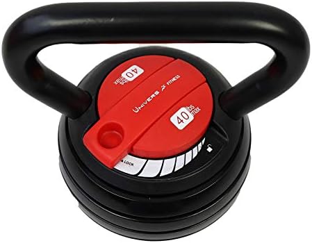 Universidade de Fitness 6-40 lbs Kettlebells ajustáveis ​​| Treino de balanço de levantamento de peso
