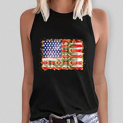 Miashui Base Mulheres America Flag Grande camiseta superior camiseta com calda redonda do pescoço