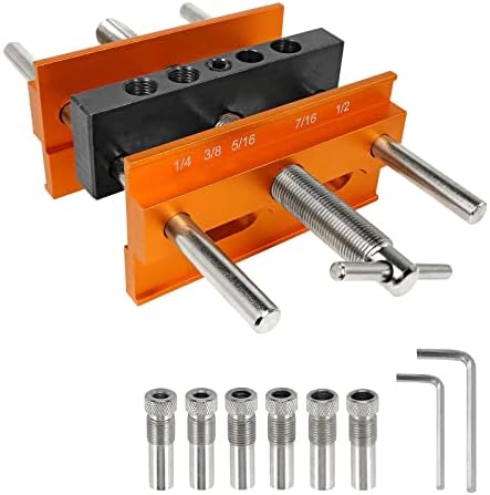 Masendelk Orange Self Centering Drill Jig Kit, Kit de gabarito de madeira, ferramentas de articulações