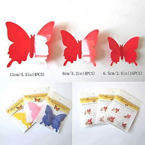 SOMOTERSEA 24PCS 3D Butterfly Wall Decal