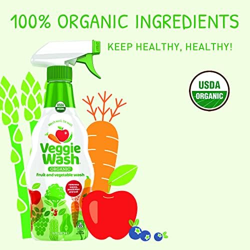 Lavagem vegetariana de frutas orgânicas e lavagem vegetal, 16 onças