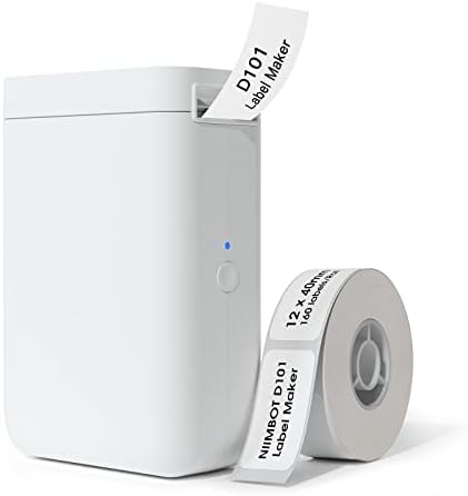 Niimbot D101 fabricante de etiquetas, impressora de etiqueta térmica portátil com fita adesiva, fácil de imprimir