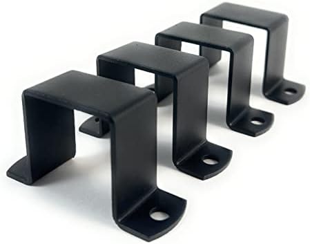 Decoração de Baru - braçadeira de sopa de tubo quadrado de 2x2 , preto revestido a pó, braçadeira