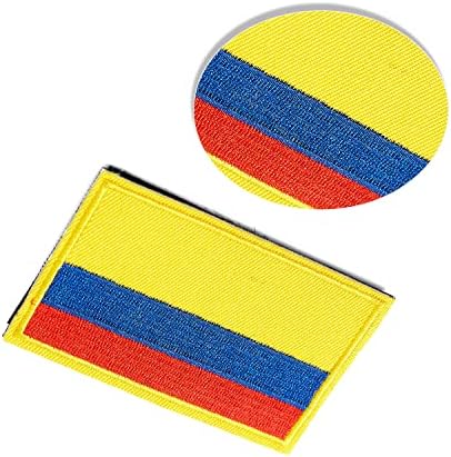 4pcs colombia colombiana bandeira colombiana manchas, gancho e loop bandeira bordada bandeira de braçadeira tática