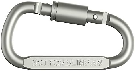 Experdício premium de alumínio D -ring para travamento de carabiners - leve e durável para caminhadas, camping,