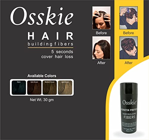 Osskie Hair Building Fibers, Uso de RECILLA Pack para todos os consaladores de perda de cabelo de fibra