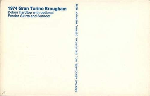 1974 Gran Torina Brougham Cars Original Vintage Postcard