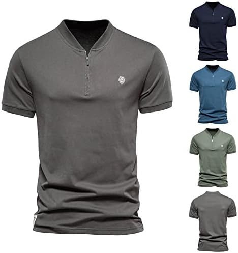 Camisa de golfe masculina de Ozmmyan Henley Shirts Camisão Athletic T-shirt T-shirt Tops Basic