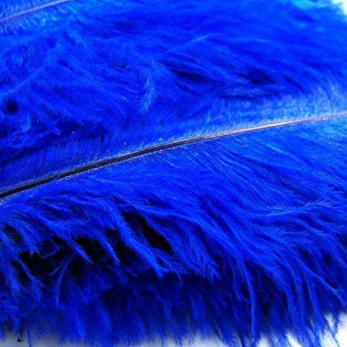 ZAMIHALAA - 10pcs de penas de avestruz azul natural naturais para artesanato 15-70cm Avestrich