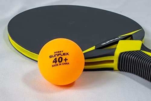 Sunflex Hobby Table Tennis Balls - pacote de 12 bolas de pingue -pongue - plástico 40+ Tennis Tennis pacote
