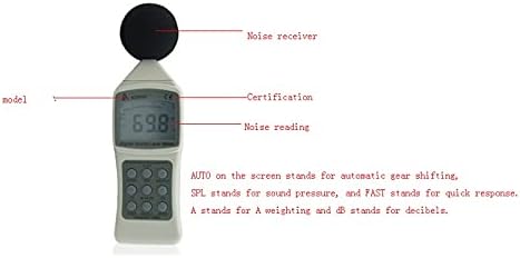Testador de ruído sdfgh 30-130dB portátil Sount Level Meter Decibel Noice Detector Testador