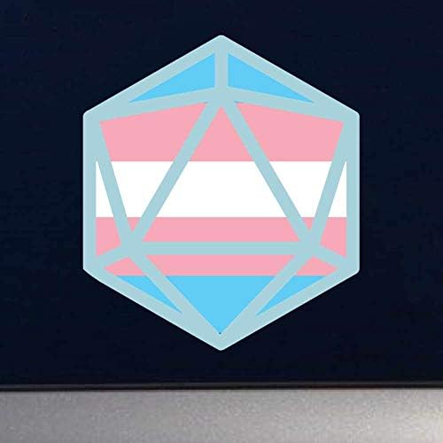 Decalques de faísca escura Bandeira transgênero transgênero LGBT D20-4 polegada Decalque em vinil