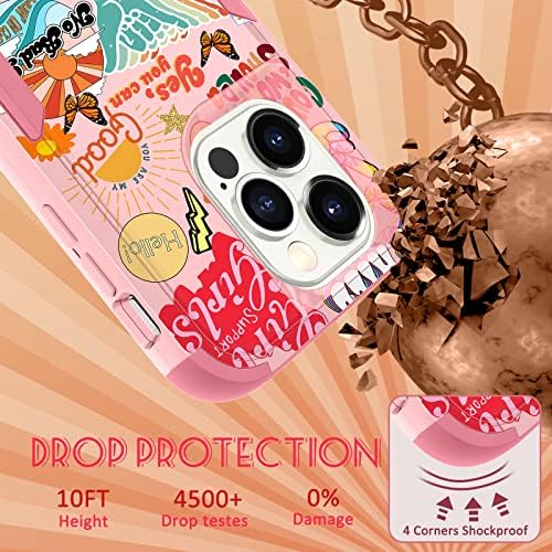 Plakill para iPhone 13 Pro Max Caso pesado protetor Protetive Pink Peachy Designer estético Drop