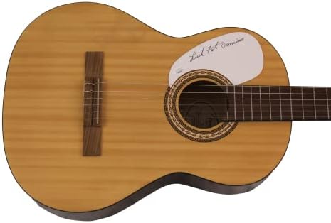 Domino de gorduras assinou autógrafo em tamanho grande violão violão com James Spence Authentication jsa