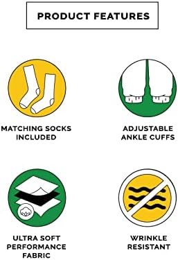 Tipsy Elves Golf Falting for Men - Incluído meias correspondentes - calças masculinas atléticas com designs