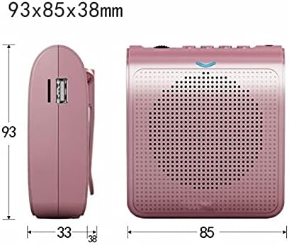 SXYLTNX Micropóneo portátil Alto Alto Mini amplificador de voz com USB TF Card FM Guia de turismo de professores