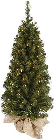 Vickerman 42 Felton Pine Artificial Christmas Tree, Unit - Árvore de Natal Faux Pine - Base de Bolsa - Mesa Interior