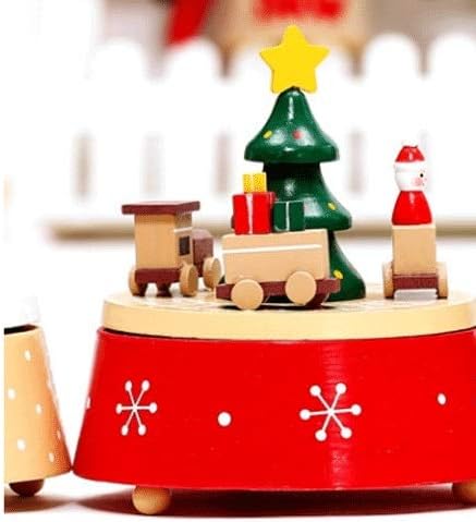 Liuzh Merry-Go-Round Day Decoration Caixa de Música de Decoração de Christmas Caixa de Música Música