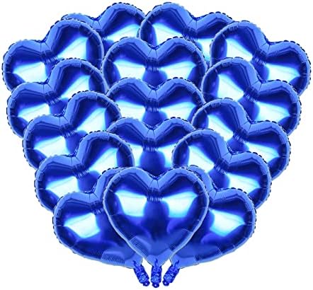 Guzon, 18 polegadas, balões de coração azul real de 18 polegadas