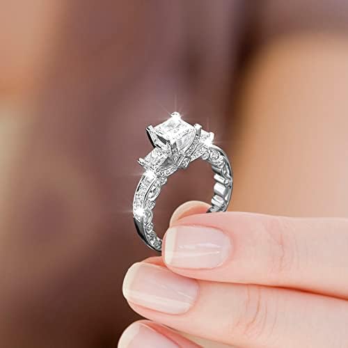 Anel de corrente para mulheres anéis de conjunto 7 anel de diamante popular anel requintado de