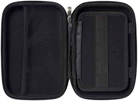 Navitech Black Hard Eva Nylon Proteção Tough Transport Case Compatível com o Garmin Nuvi 2575lm & 2797lmt