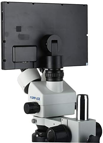 KOPPACE 3.5X-180X Microscópio eletrônico estéreo trinocular de 11,6 polegadas Microscope Microscópio Microscópio