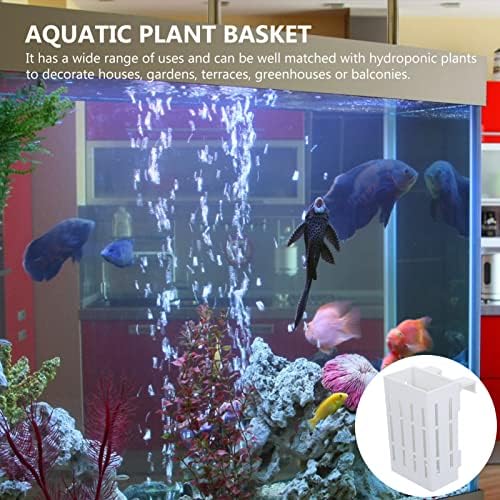 Planta de aquário pendurada portador: panela aquática com copo de plantador de aquário de orifício