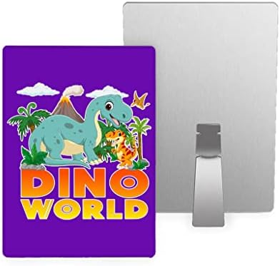 Impressão fotográfica de metal mundial de dinossauros - imagem de decoração fofa - imagem de decoração de desenhos