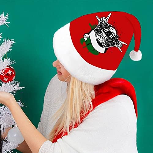Itália Rock Skull Christmas Hat Chatch Hats Papaine Crusca Curta com punhos brancos para homens Mulheres Decorações