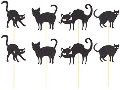 Soimiss 8pcs Cat Shaped Bolo Picks Card de inserção decorativa