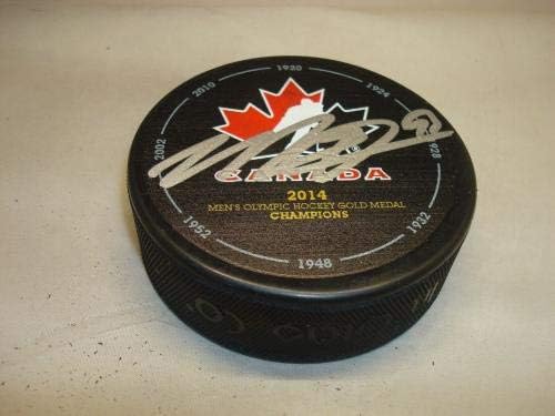 Matt Duchene assinou a equipe Canadá 2014 Hóquei Olímpico de Ouro autografado 1A - Pucks autografados da NHL
