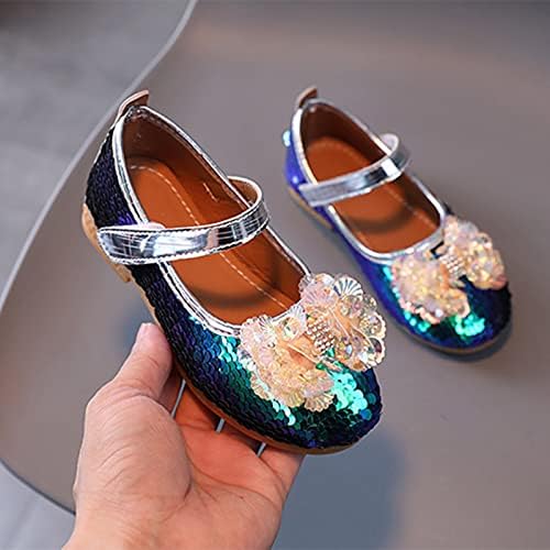 Sapatos de menina de flor de criança de criança Mary Jane Casamento Damas de honra Slip-On Ballet? Lats Shoes