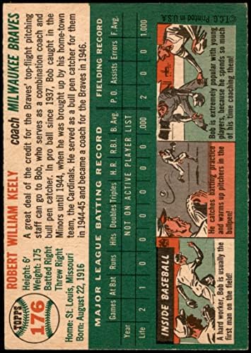 1954 Topps 176 Bob Keely Milwaukee Braves Ex/Mt Braves