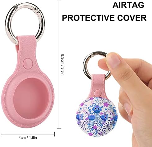 Holder de padrões de bebê com água -viva para airtag anel de chave TPU Tag de capa de proteção