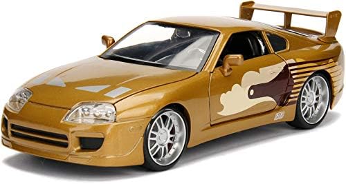 Jada 2 Fast 2 Furioso Slap Jack Jack Supra Supra Die Cast Collectible Toy Vehicle Car, ouro com decalques,